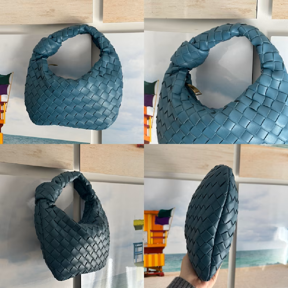 Woven Knot Handbag, Hobo Leather Bag, Knot Bag, Leather Woven Bag, Minimalist Luxury Shoulder Bag, Interwoven Leather Purse, Dumpling bag 24Hr Smart